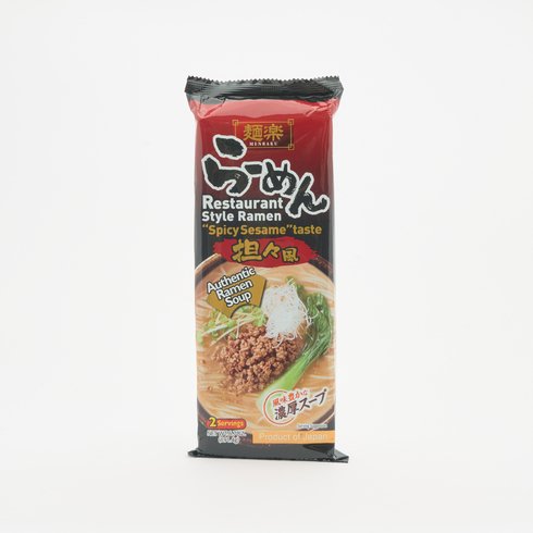 Nouilles ramen Hikari Miso Menraku de style Tantan au sésame épicé végétarien 191g 2 portions