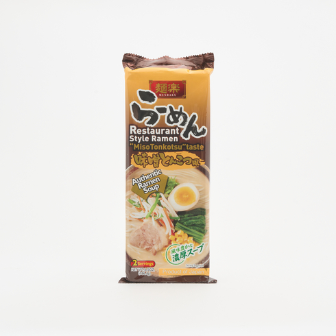 Nouilles ramen Hikari Miso Menraku végétariennes saveur miso tonkotsu 186g, 2 portions