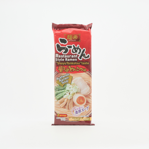 Nouilles ramen Hikari Miso Menraku végétariennes au soja et au tonkotsu, 2 portions, 191 g