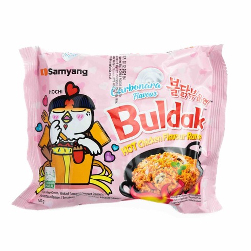 Samyang Buldak Nouilles Ramen Instantanées au Poulet Épicé Saveur Carbonara Paquet Individuel