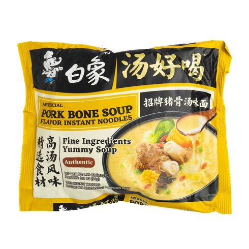 【此日期前最佳:2026年05月23日】 白象 湯好喝 招牌豬骨湯味 即食麵 110g