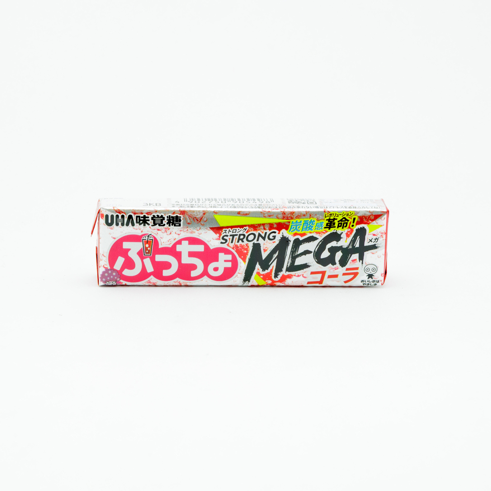 UHA Mikakuto Puccho Stick Strong Mega Cola Fizzy Gummy Soft Candy 10pcs