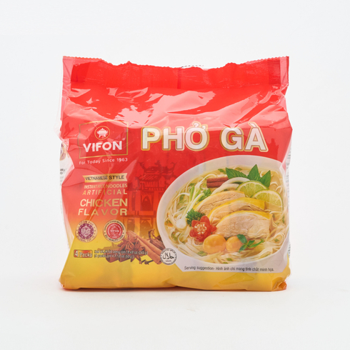 Vifon Pho Ga Chicken Flavour Instant Rice Noodles 4x60g