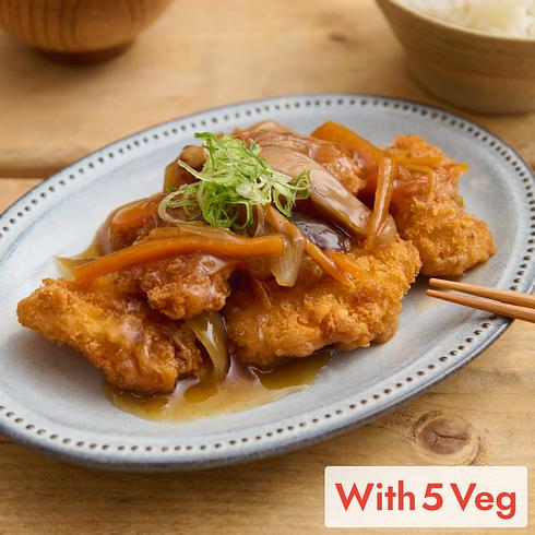 Fish in Yuzu Dashi Sauce (+5 veg)