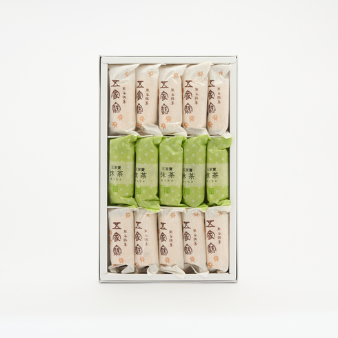 Momijiya Gokabo Assortment 15 pieces (Soya Flour & Matcha)