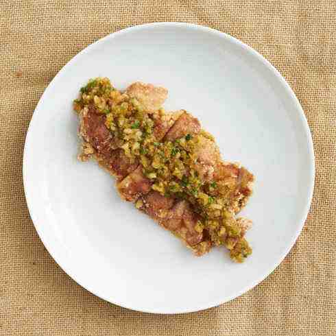 Japanese Style You Lin Ji (Fried Chicken with Ginger and Spring Onion) - Halal