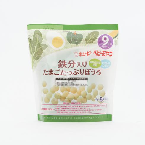 Kewpie Iron-Fortified Mini Egg Biscuits 60g (12g x 5 Bags)