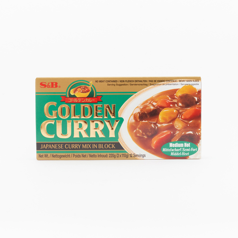 S&B Golden Curry, Mid Hot, 220 g (12 servings) 