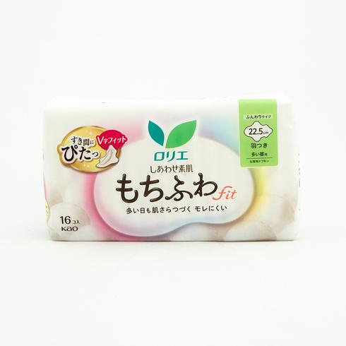 樂而雅 幸福肌感 麻糬棉柔貼合 日用衛生巾 有翼 22.5厘米 16片裝