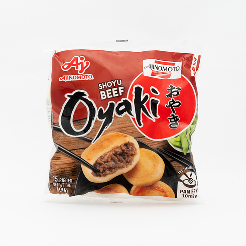Ajinomoto Oyaki Petits Pains Poêlés au Bœuf Sauce Soja 600g (15 pièces)