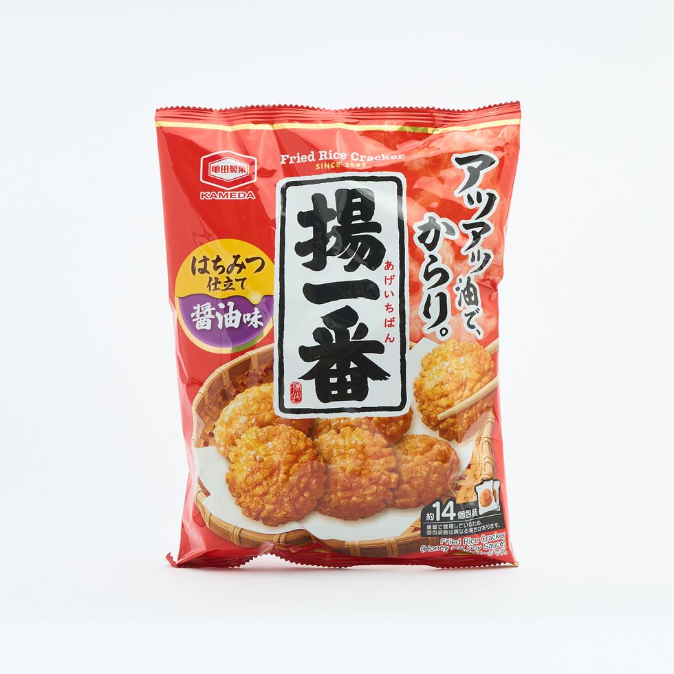 【Best Before:26/08/2026】 Kamedaseika Age Ichiban Soy Sauce Fried Rice Crackers 100g
