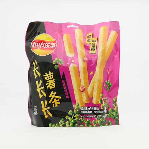 【Best Before:23/08/2026】Lay's Potato Sticks Spicy Sichuan Pepper Sauce Flavour 72g (18g x 4)