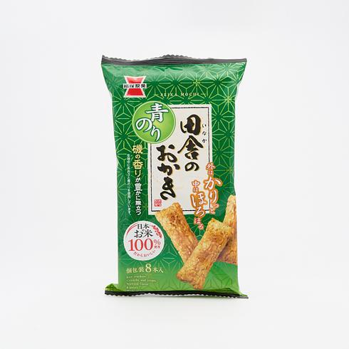 Craquelins de riz à l'algue aonori style campagnard Inaka No Okaki Iwatsuka Seika 8 pièces