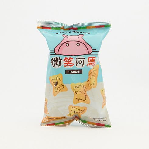 【Best Before:17/09/2026】Smile Hippos Biscuits Milk Flavour 60g