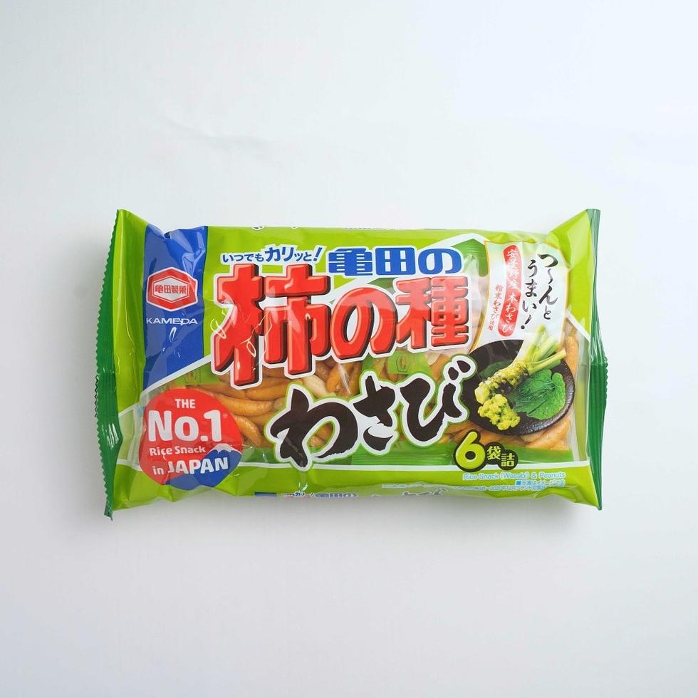【DDM:30/08/2026】 Snacks "Kaki No Tane" au wasabi - KAMEDA (6 paquets/173g)