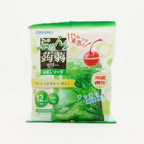 Orihiro Purun to Konnyaku Jelly Pouch Melon Soda Flavour 120g