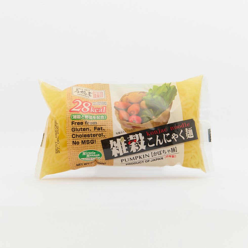 Ishibashiya Zakkoku Konnyaku Noodles Pumpkin 200g