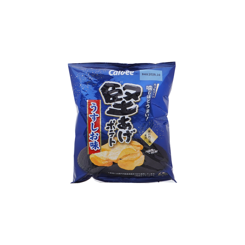 Calbee Chips de Pomme de Terre Kataage Légèrement Salées 65g