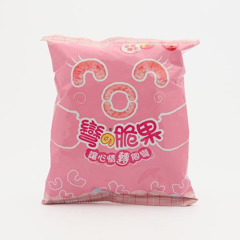 【Best Before:27/10/2026】Kuai Kuai Curve Corn Snack Strawberry Condensed Milk Flavour 52g