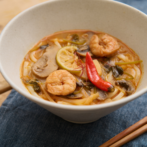 Japanese Style Tom Yum Goong Udon
