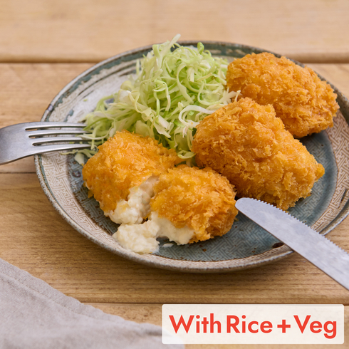 Crab Cream Croquette (+Rice & Veg) 