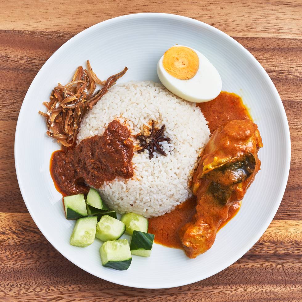 Malaysian Chicken Rendang Coconut Rice
