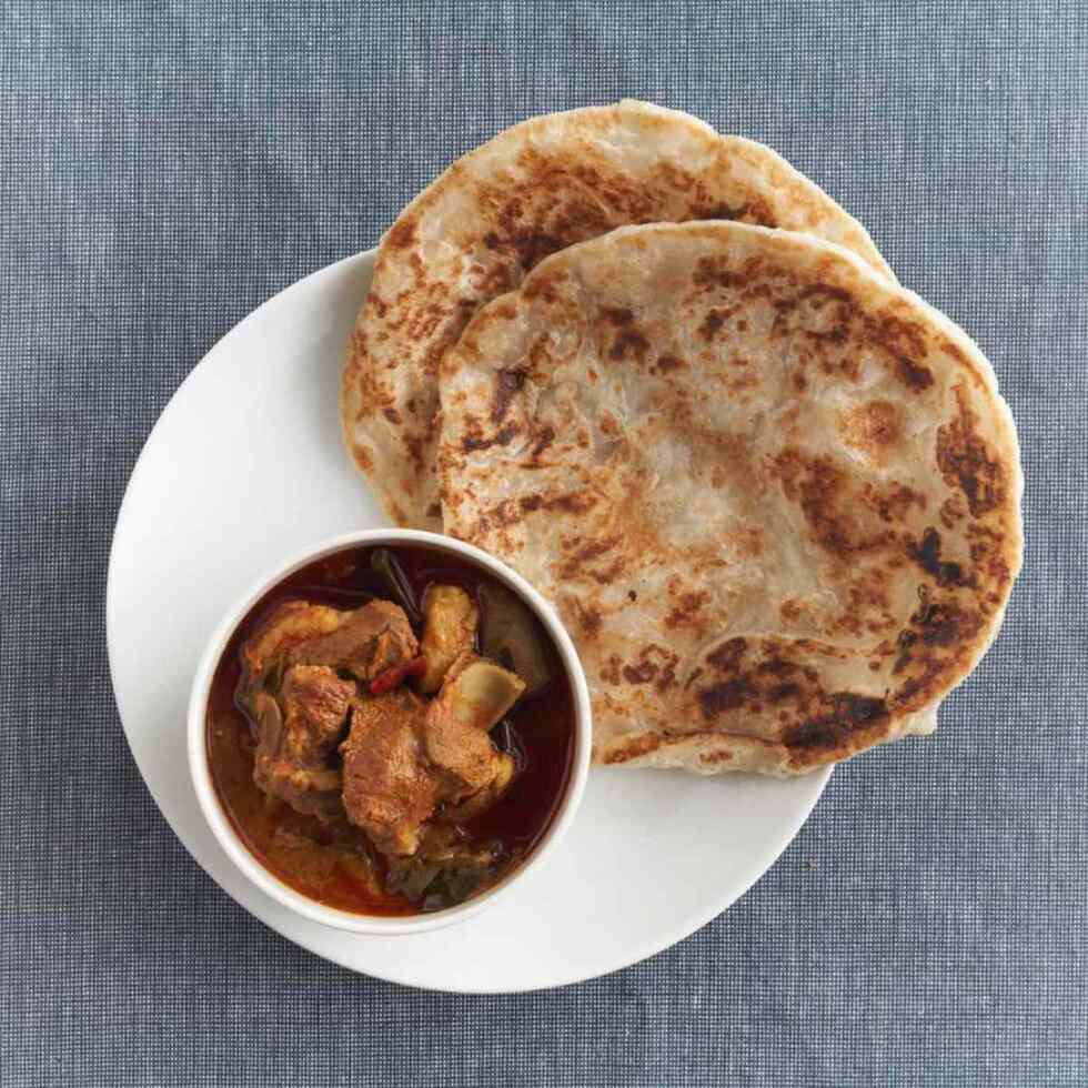 Malaysian Flat Bread with Lamb Curry