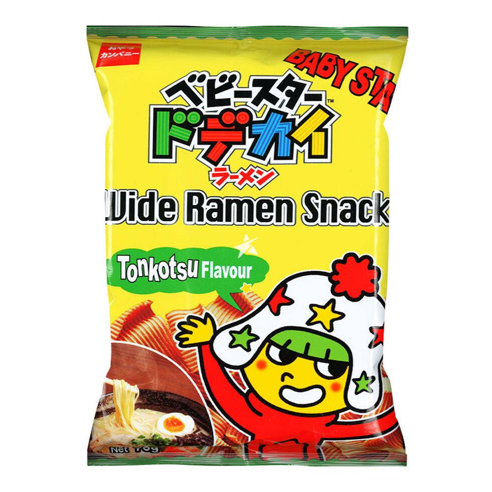 Baby Star Crispy Ramen Snack Tonkotsu Flavour (wide)