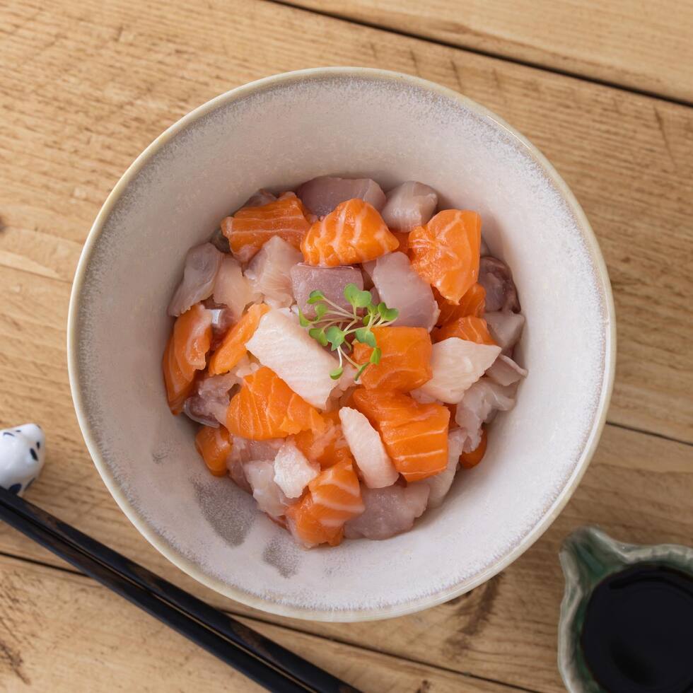 Chopped Sashimi Mix 90-100g by Nobu Sakaguchi (15 years at a Michelin starred)
