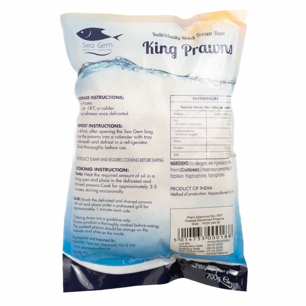 Arctic Royal 特大去殼鮮蝦 16/20（生、去殼去腸）1Kg（淨700g）