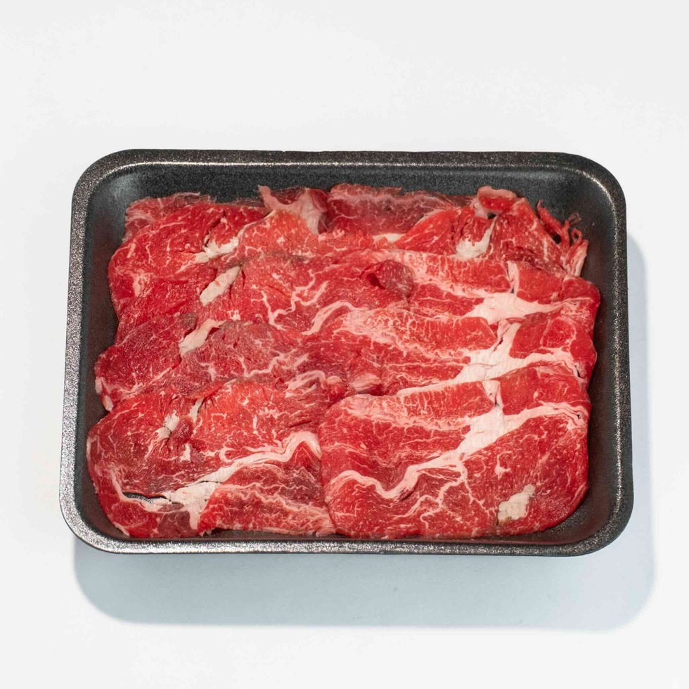 British Wagyu Chuck Roll for Sukiyaki & Shabushabu by Fumiya Kase (a Michelin-Starred Chef-owner) 100-110g