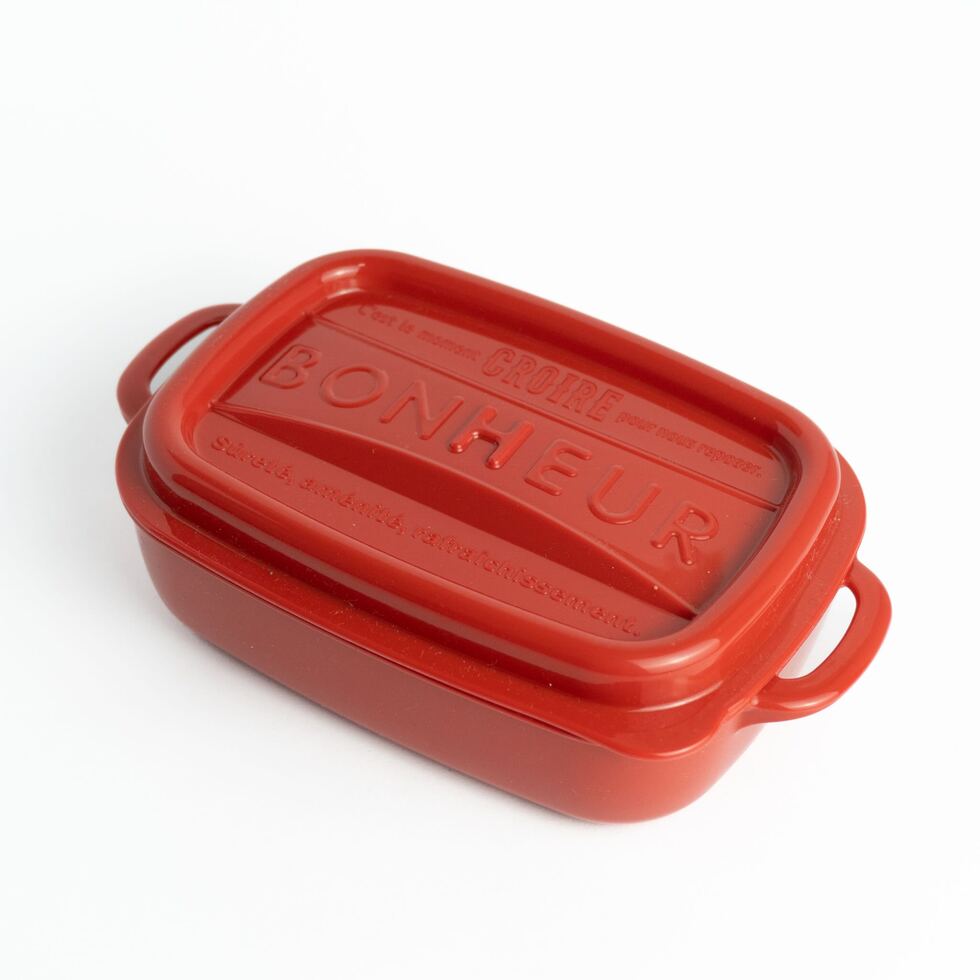 Bonheur Lunch Box Red（Made in Japan, 500ml）