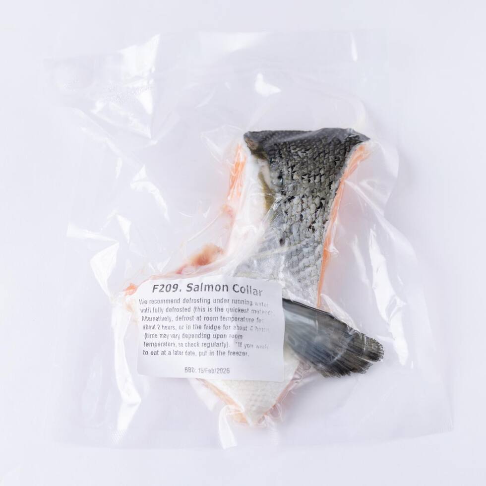 Salmon Collar (Sashimi Quality) 130-200g by Nobu Sakaguchi (15 years at a Michelin star)