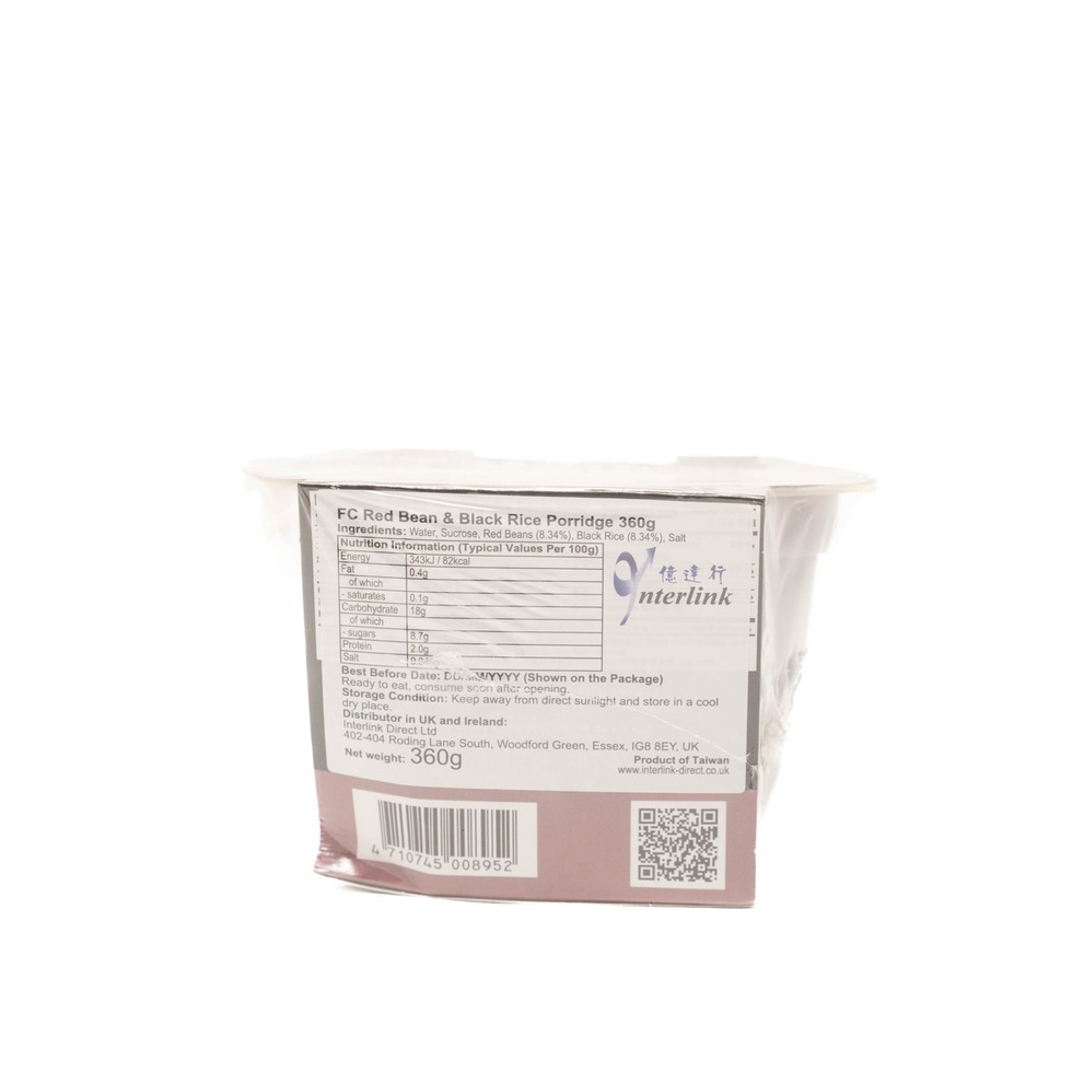 Fu Che Red Bean & Black Rice Porridge 360g (Made in Taiwan)