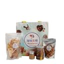 Premium Dried Seafood Health Set - Japanese Dried Scallops 150g, Hong Kong Seafood Braised Abalone In Brown Sauce (6 Pieces) 425g, Herbal Soup Pack - With Free Flounder Fish Powder 50g and a Canvas Bag