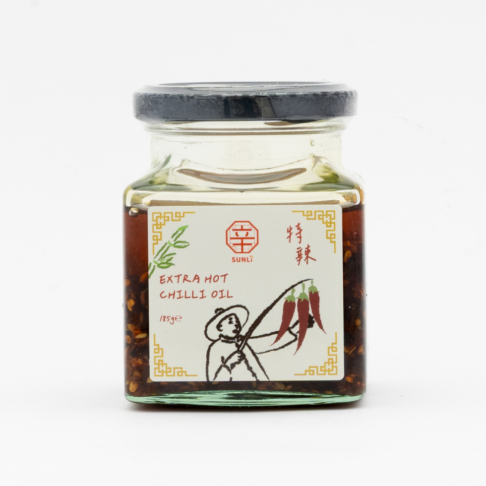 Exclusive Set: SunLi Sichuan Peppercorn Chilli Oil 185g + Extra Hot Chilli Oil 185g (FREE a bottle of Sichuan Peppercorn Chilli Pure Oil 95ml)