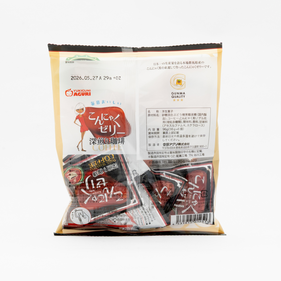 雪國Agri 蒟蒻果凍 深焙咖啡口味 6個入