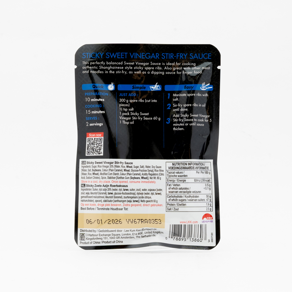 Lee Kum Kee Sticky Sweet Vinegar Stir Fry Sauce 60g