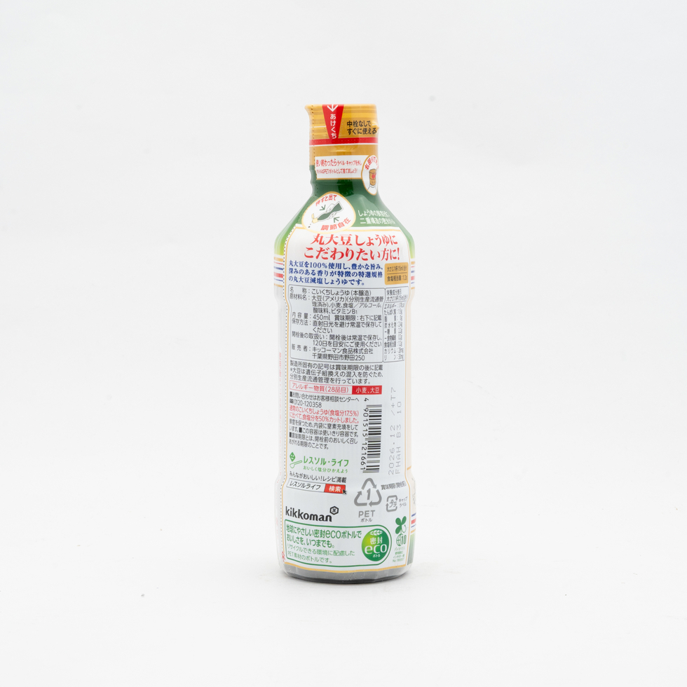 萬字 常鮮 特選丸大豆減鹽醬油 450毫升