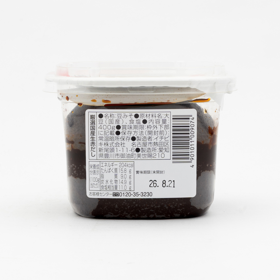 イチビキ 厳選 日本産 生赤だし 400g