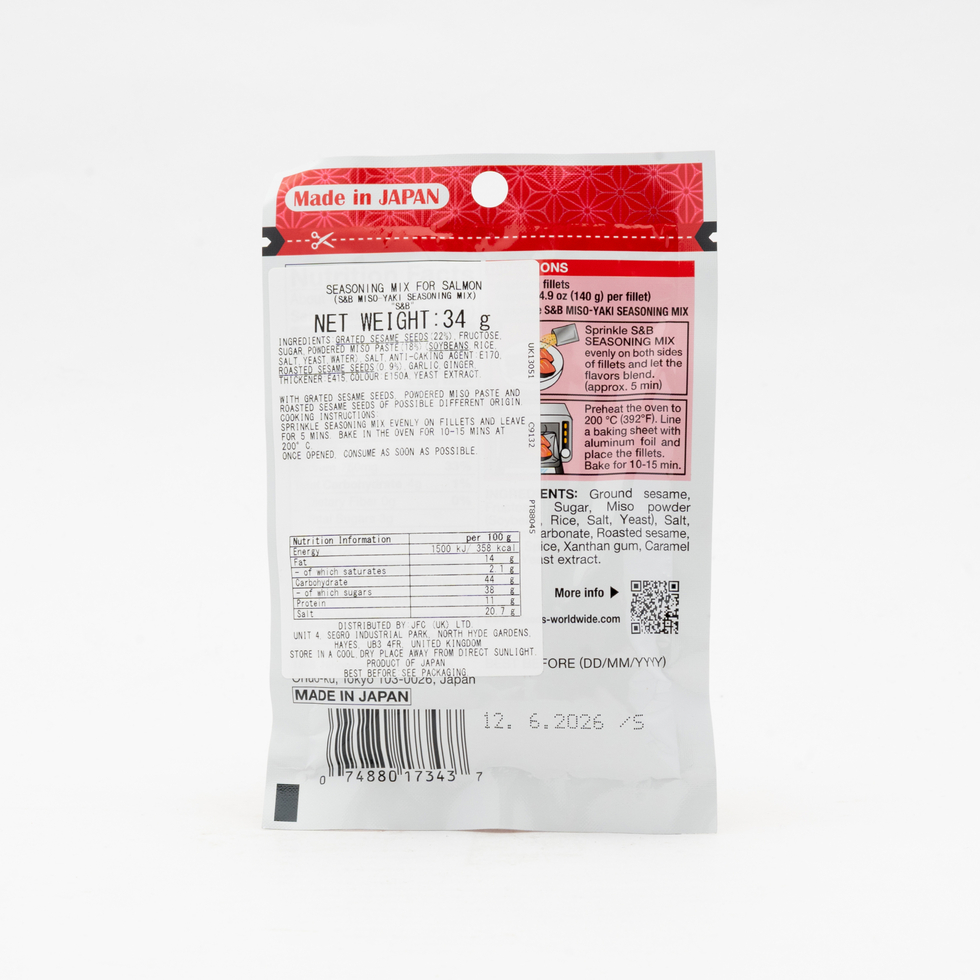 S&B Miso-yaki Seasoning Mix 34g