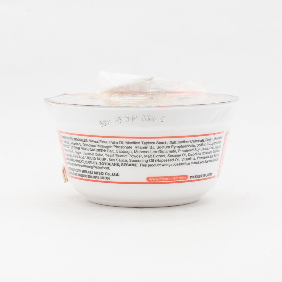 ひかり味噌 麺楽ラーメン しょうゆ味/ Menraku Japanese Soy Sauce Ramen 76g