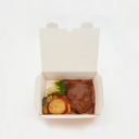 お子さま用 自家製手ごねデミグラスハンバーグ 焼き野菜添え