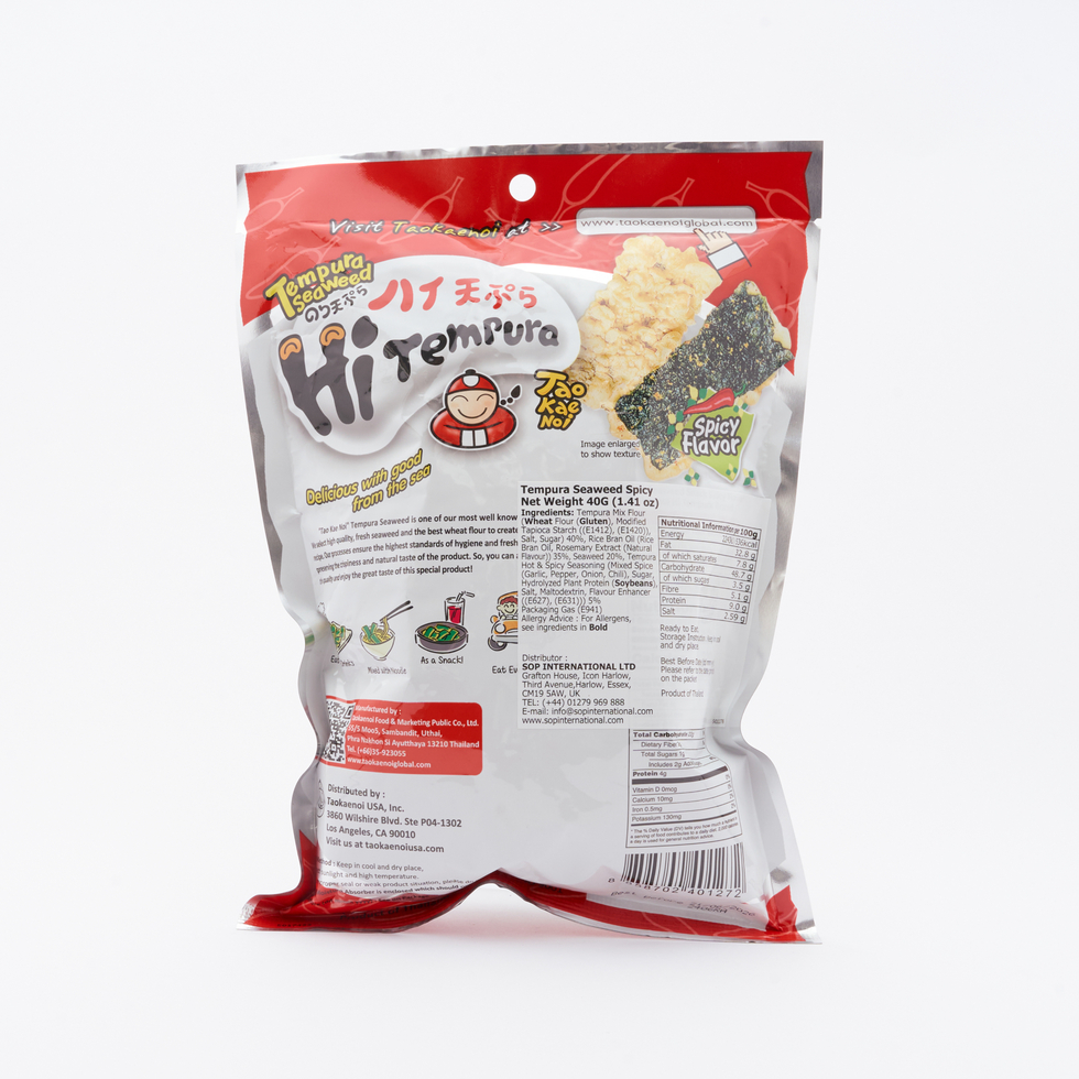 Tao Kae Noi Hi Tempura Seaweed Spicy Flavour 40g