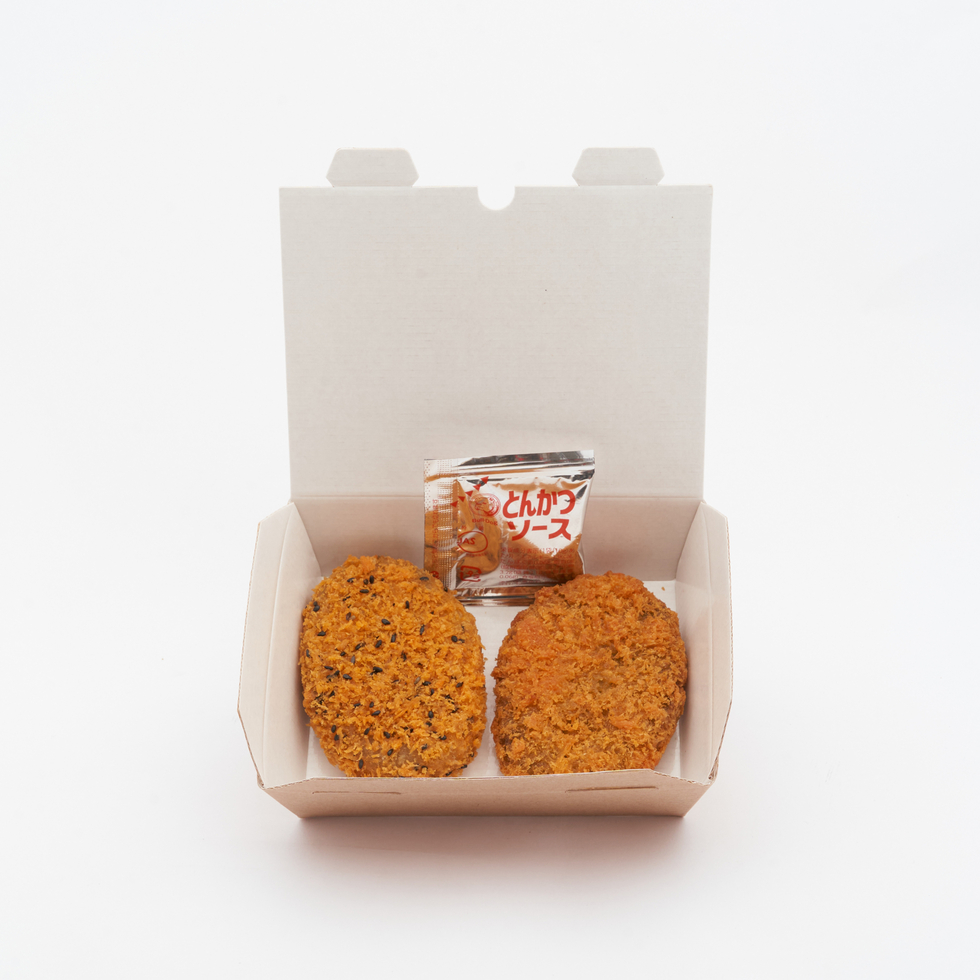 Pumpkin & Sweet Potato Croquette 2pcs (+Rice & Veg)