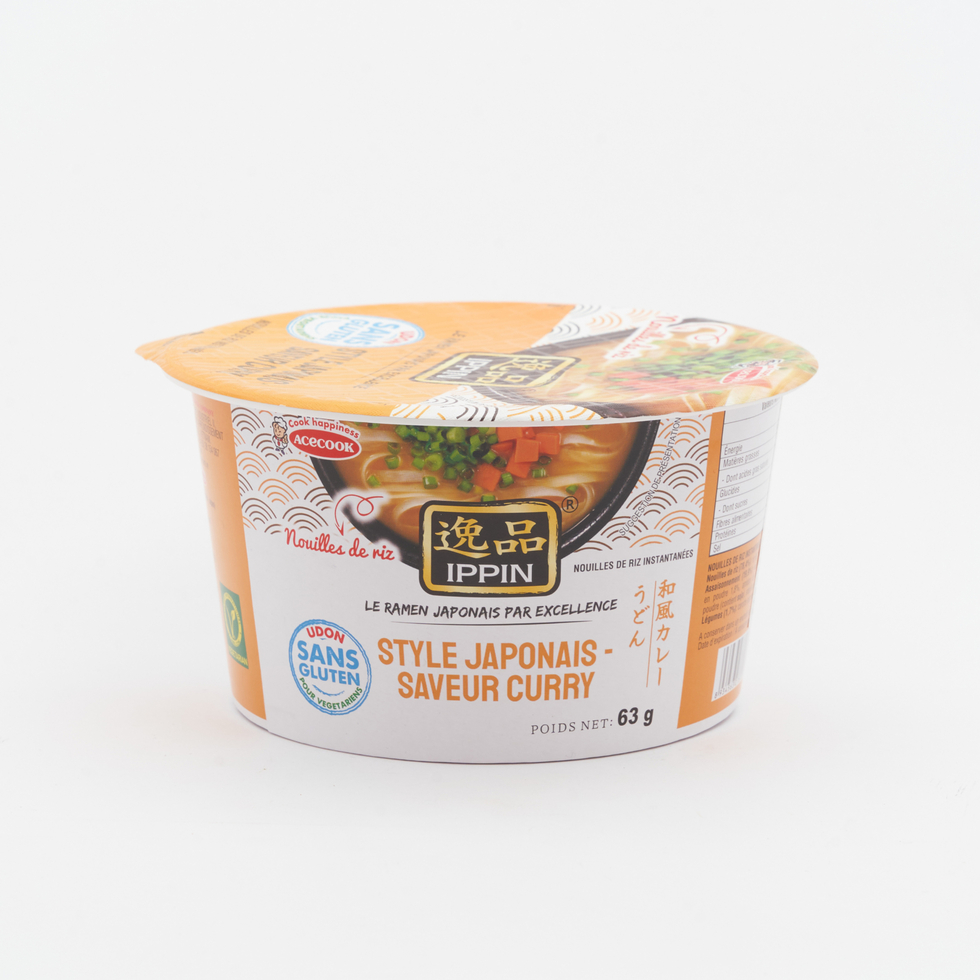 Acecook IPPIN Instant Rice Noodle Bowl Curry Flavour 63g