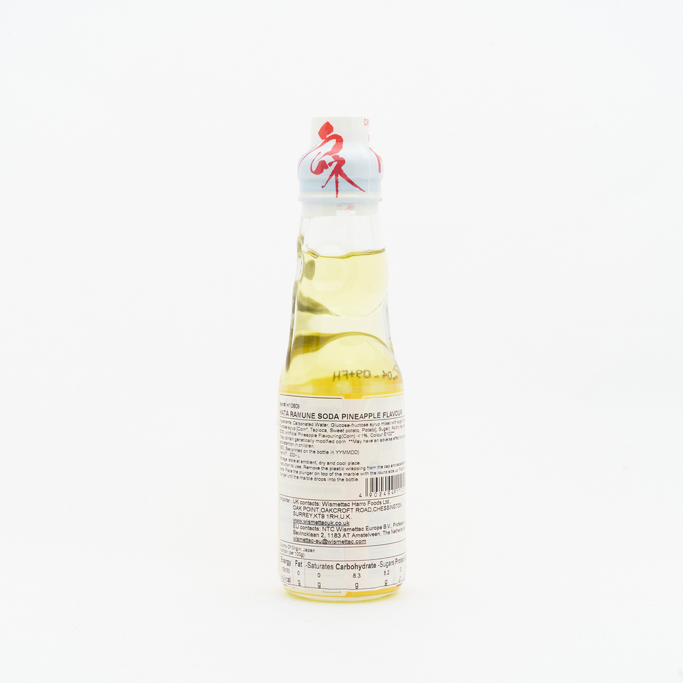 【Best Before:09/04/2026】 Hatakosen Pineapple Ramune Japanese Marble Soda 200ml