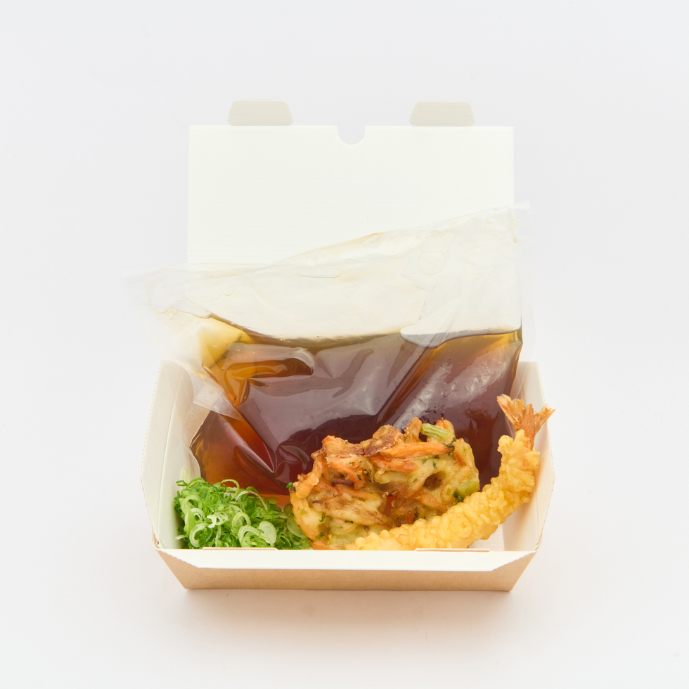 海老天と野菜かき揚げ