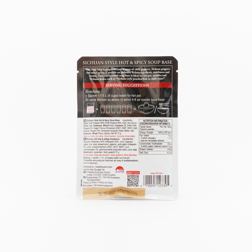Lee Kum Kee Sichuan Style Hot & Spicy Soup Base 70g