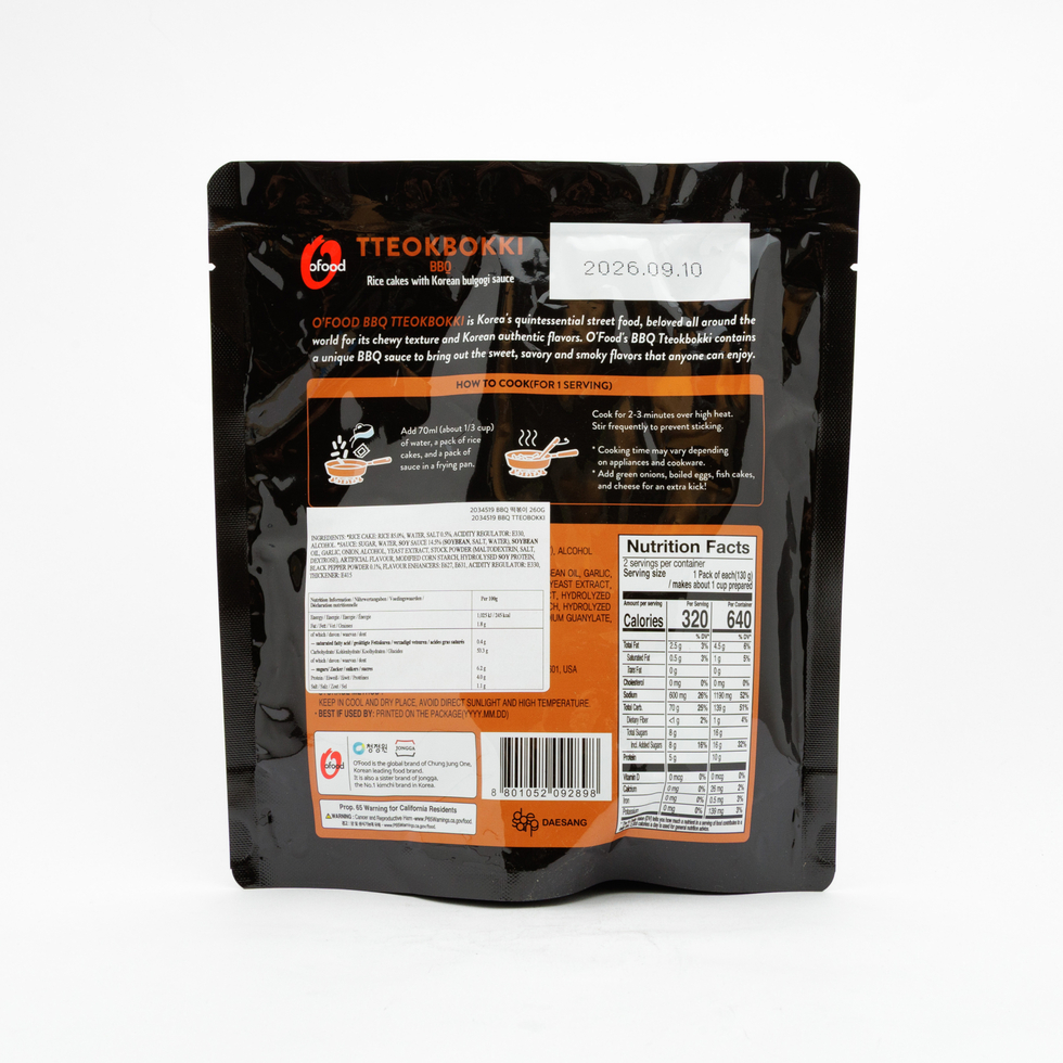 Daesang O'Food BBQ トッポッキ 260g